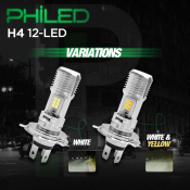 PHILED H4 LED Headlight - Bright White, Universal Fit