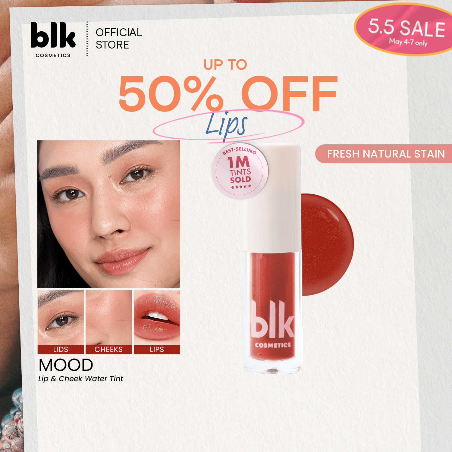 Discount on BLK Cosmetics  shoes - SKU: blk cosmetics fresh lip and cheek water tint mood