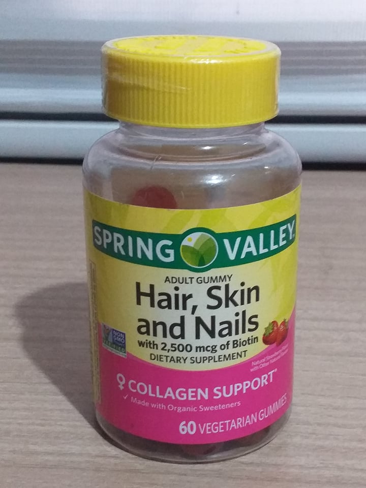 Spring Valley adult gummy Hair,skin and nails with 2500mcgof biotin  collagen supports 60 gummies | Lazada PH