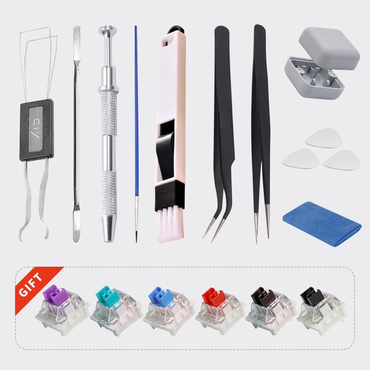 Mechanical Keyboard Cleaning Tool Set Key Puller Laptop Cleaning Sludge  Cleaning and Disassembly Steel Wire Keycap Switch Puller