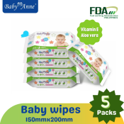 BABY ANNE WIPES  5 PACKS