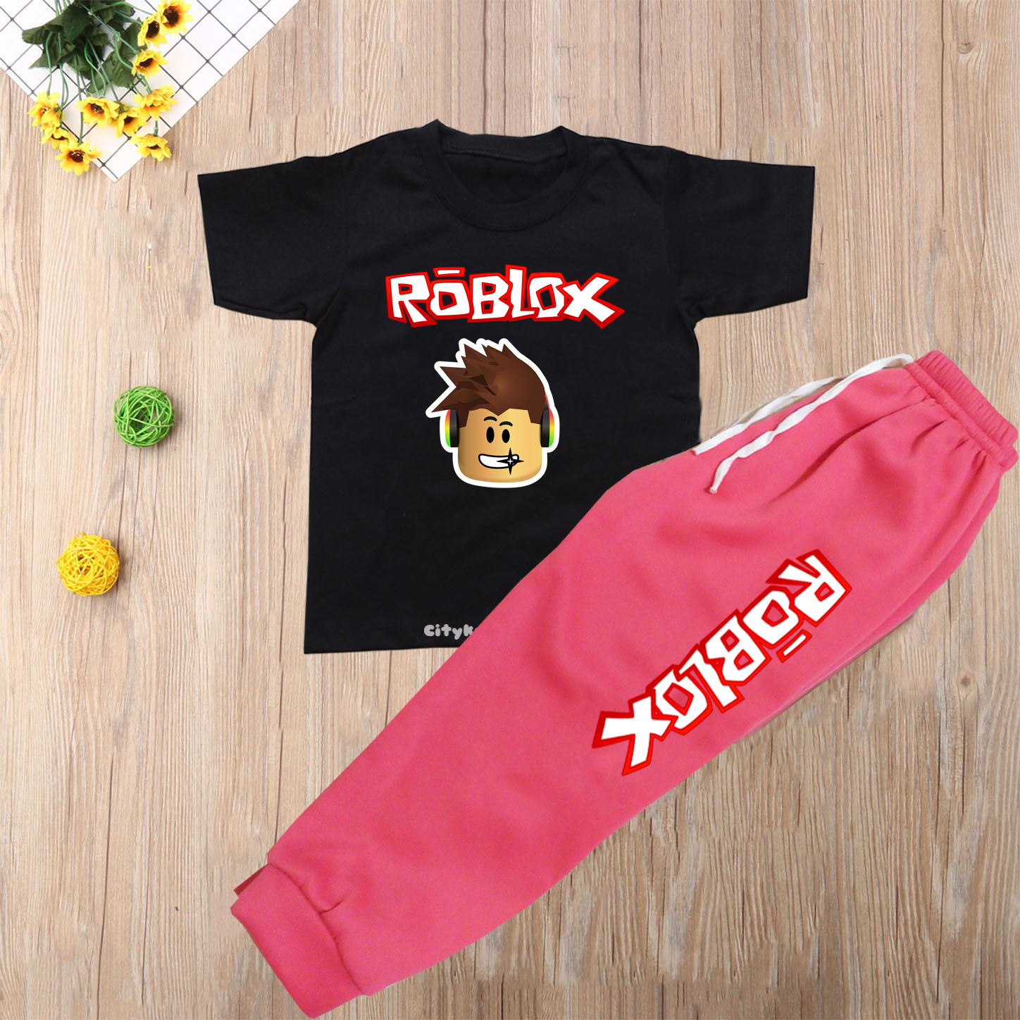 Roblox Terno size 140, Babies & Kids, Babies & Kids Fashion on