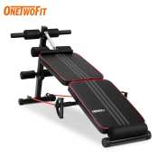 OneTwoFit Sit-up Bench with Dumbbell Stool and MultiFunction Press