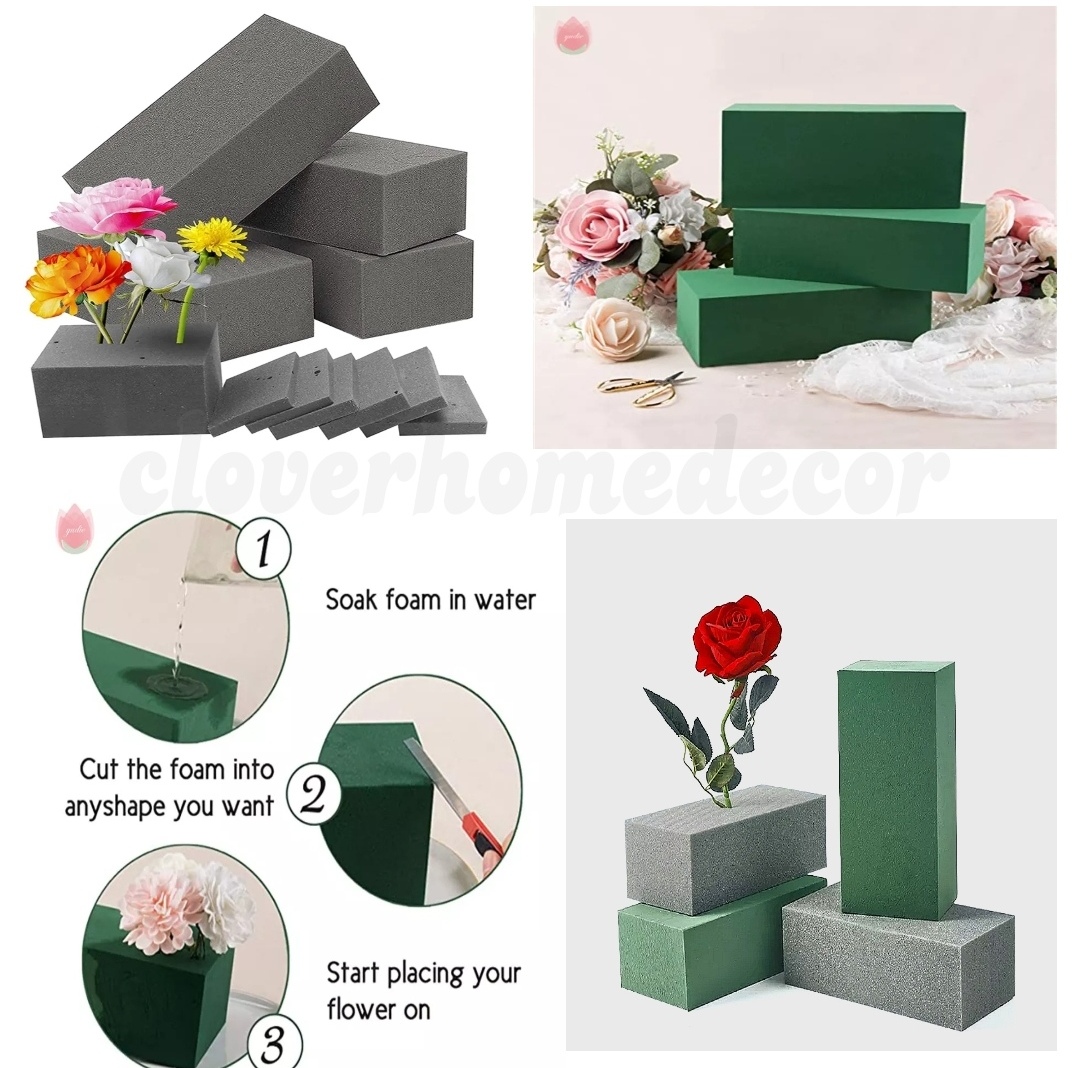 Wet & Dry Floral Foam Block, Green Foam Bricks for Flower