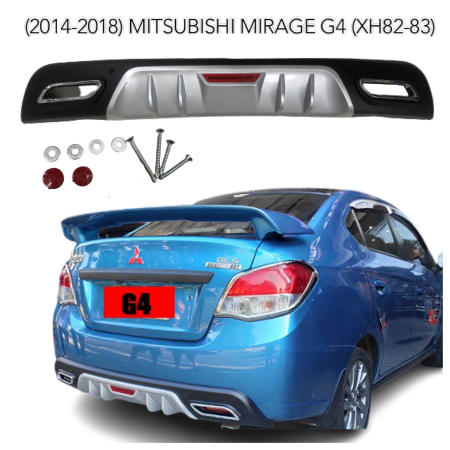 Ocpa 14-18 Mitsubishi Mirage G4 Car Rear Bumper Diffusers Lip Spoiler Body Kits Abs Plastic