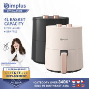Simplus 4L Air Fryer: Large, Multifunction, Oil-Free Kitchen Oven