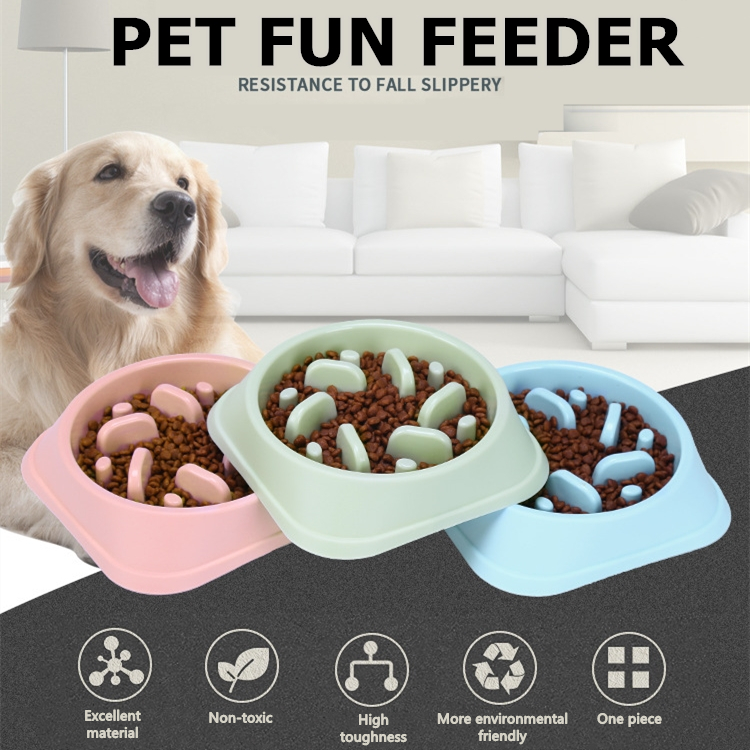 1 Slow Feeder Dog Bowl Anti Bloat No Gulp Puppy Pet Cat Interactive Feeding  Bowl