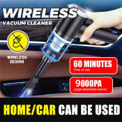 Portable 120W Wireless Vacuum Cleaner for Home and Car