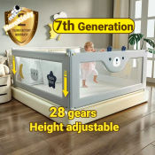 Baby Bed Rail Guard - Height Adjustable, Anti-Fall Protection