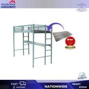 LAILA LOFT BED METAL BEDFRAME W/FREE FOAM