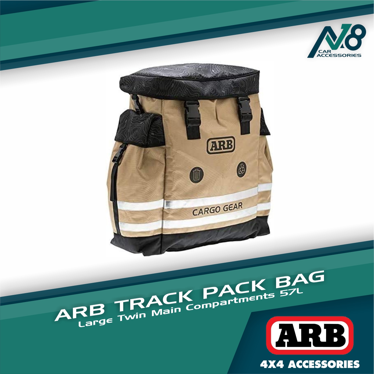 ARB arb4305: 4x4 Track Pack Bag Wheel Cargo Gear Wheel Bag