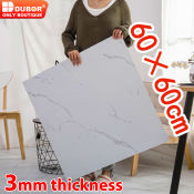 DUBOR Marble Vinyl Floor Stickers, Waterproof Self-Adhesive Flooring