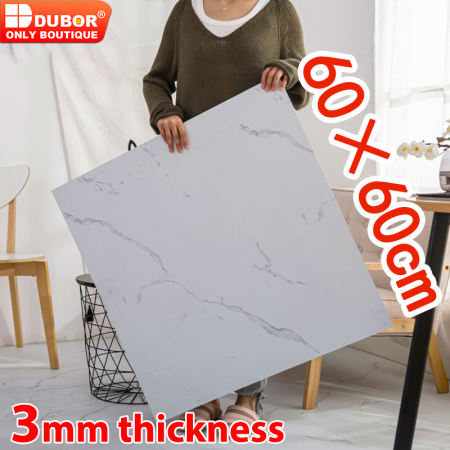 DUBOR Marble Vinyl Floor Stickers, Waterproof Self-Adhesive Flooring