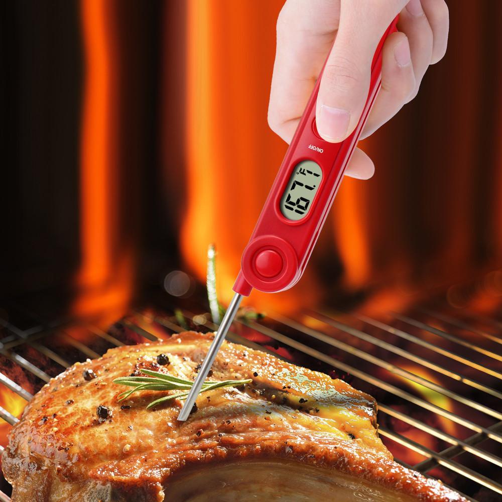 ThermoPro TP-16S Digital Meat Thermometer Accurate Candy Thermometer Smoker Cooking Food BBQ Thermometer for Grilling with Smart Cooking Timer Mode