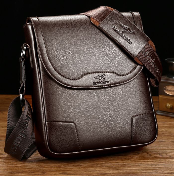 Luxury Design Leather Messenger Bag for Men,Jack&Chris Man Purse