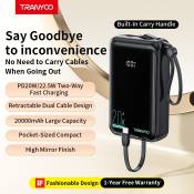 TRANYOO K15 20000mAh Fast Charger Power Bank with Cables