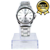 Casio Silver Stainless Steel Automatic Roman Numeral Watch for Men