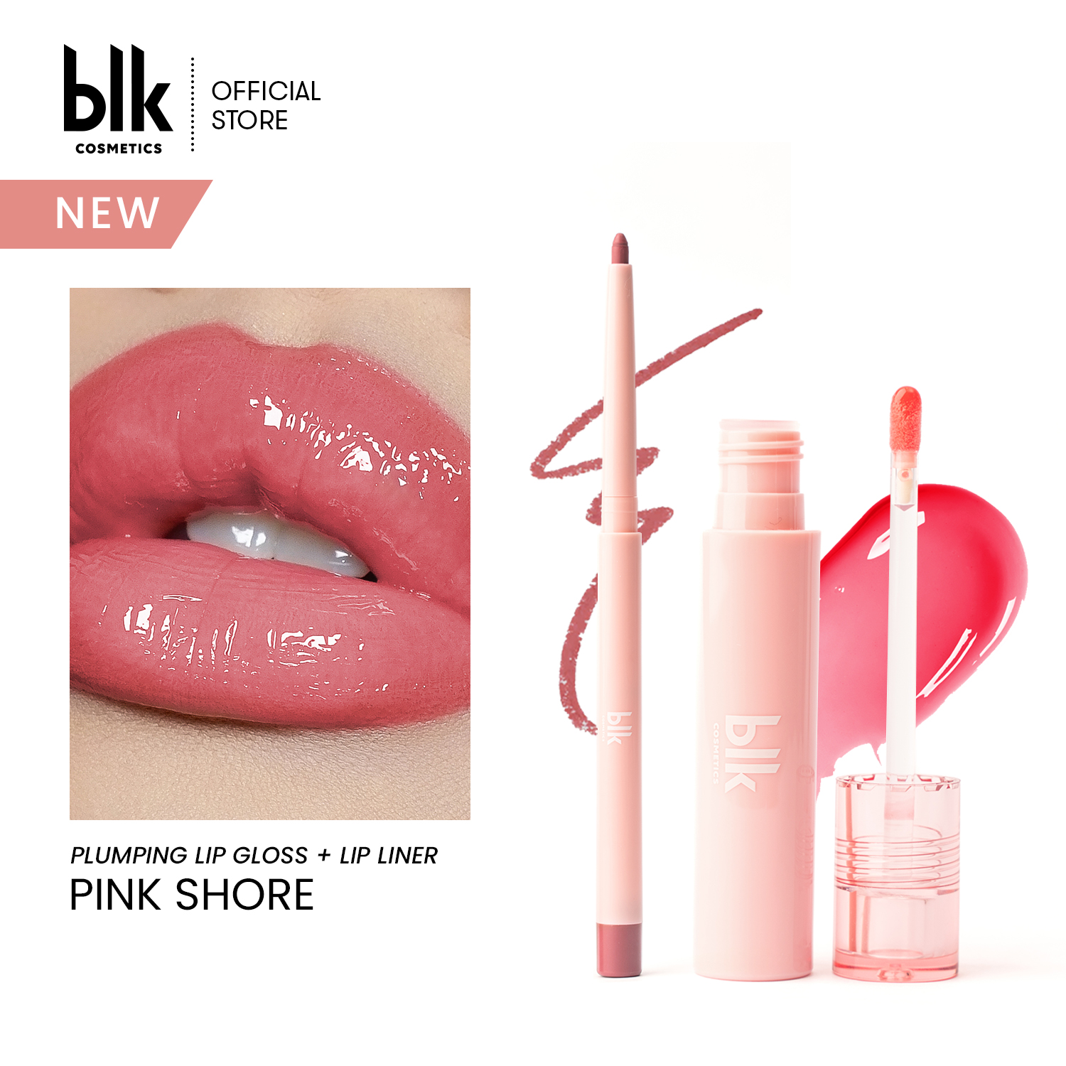Discount on BLK Cosmetics  shoes - SKU: blk cosmetics fresh plumping lip gloss and lip liner set
