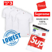 3pcs Supreme Hanes Comfort White T-Shirts UNISEX