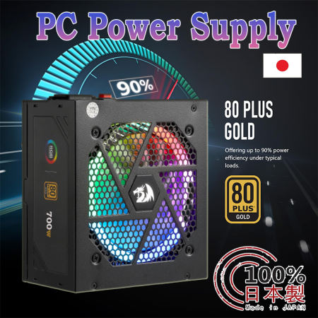 500W/700W 80Plus Brozen Atx Power Supply True Rated With Rgb Psu For Desktop Power Intelligent 500 700watts Power Supply Units For Desktop PCwith Free Power CABLE.