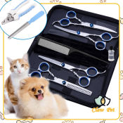 Pet Grooming Scissors Set for Dogs and Cats - 8 Pieces