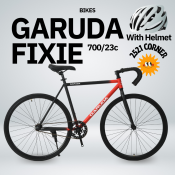 Garuda Fixie: Budget Recreational Bike with Front Brake and Helmet