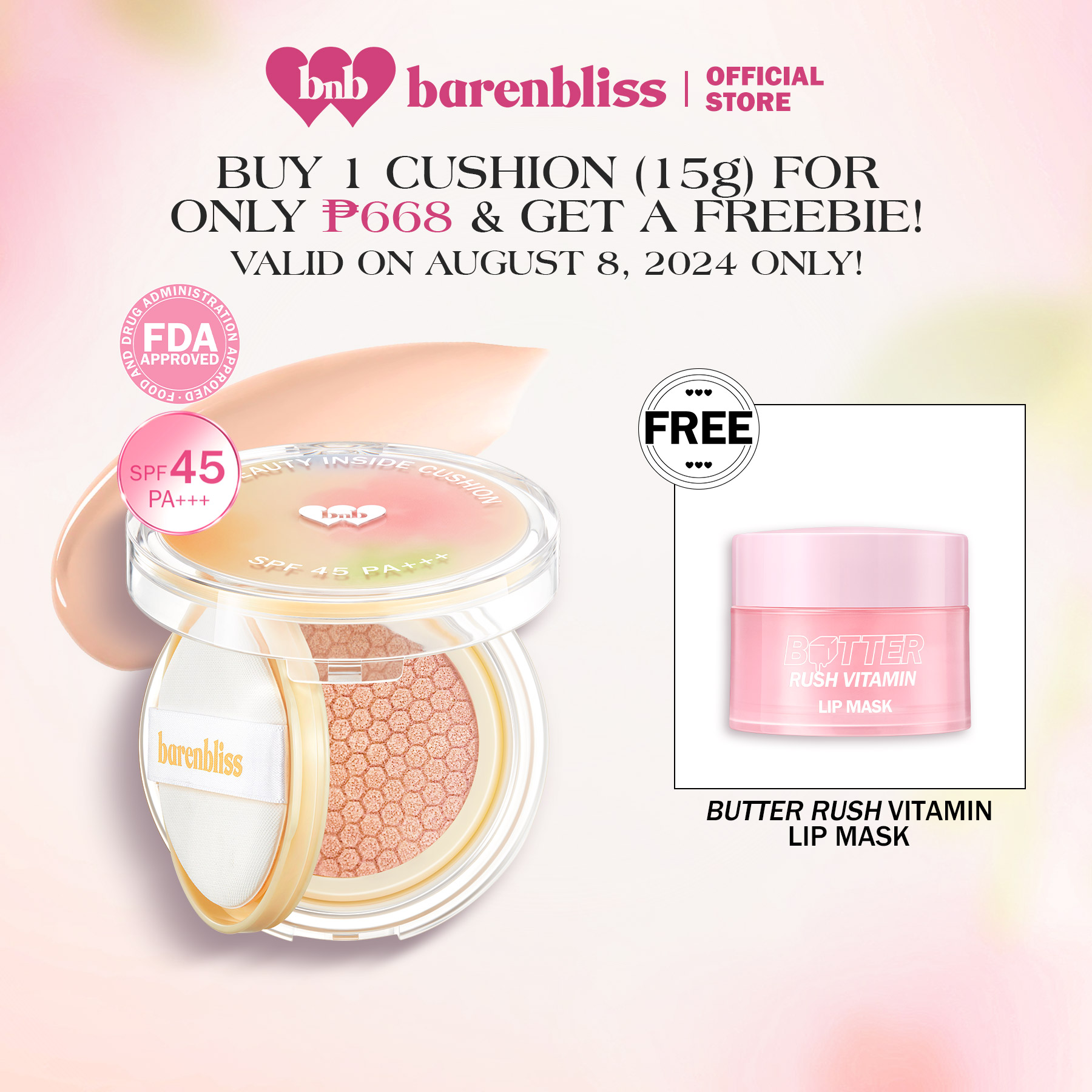 Discount on Barenbliss  shoes - SKU: 【FREE LIP MASK】 barenbliss BNB Korean Bloomatte True Beauty Inside Cushion 15g  | Oil Control | High
