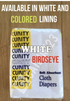 12 pcs Curity Birds Eye Cloth Diaper Birdseye Lampin 29x17 (4)