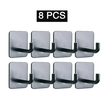 8 PCS Stainless Steel Self-Adhesive Hooks for Home Use