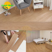 Light Brown Wood Grain Vinyl Floor Sticker Tile Flooring 91X15CM Self Adhesive Waterproof Floor Sticker Wall Stickers