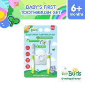 Tiny Buds Baby's First Toothbrush & Tongue Cleaner Set