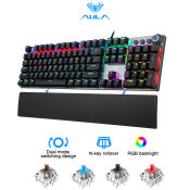 AULA Mechanical Gaming Keyboard with Backlit and Hot-swappable Switches