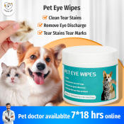 Cassiel Pet Eye and Ear Wipes for Dogs and Cats