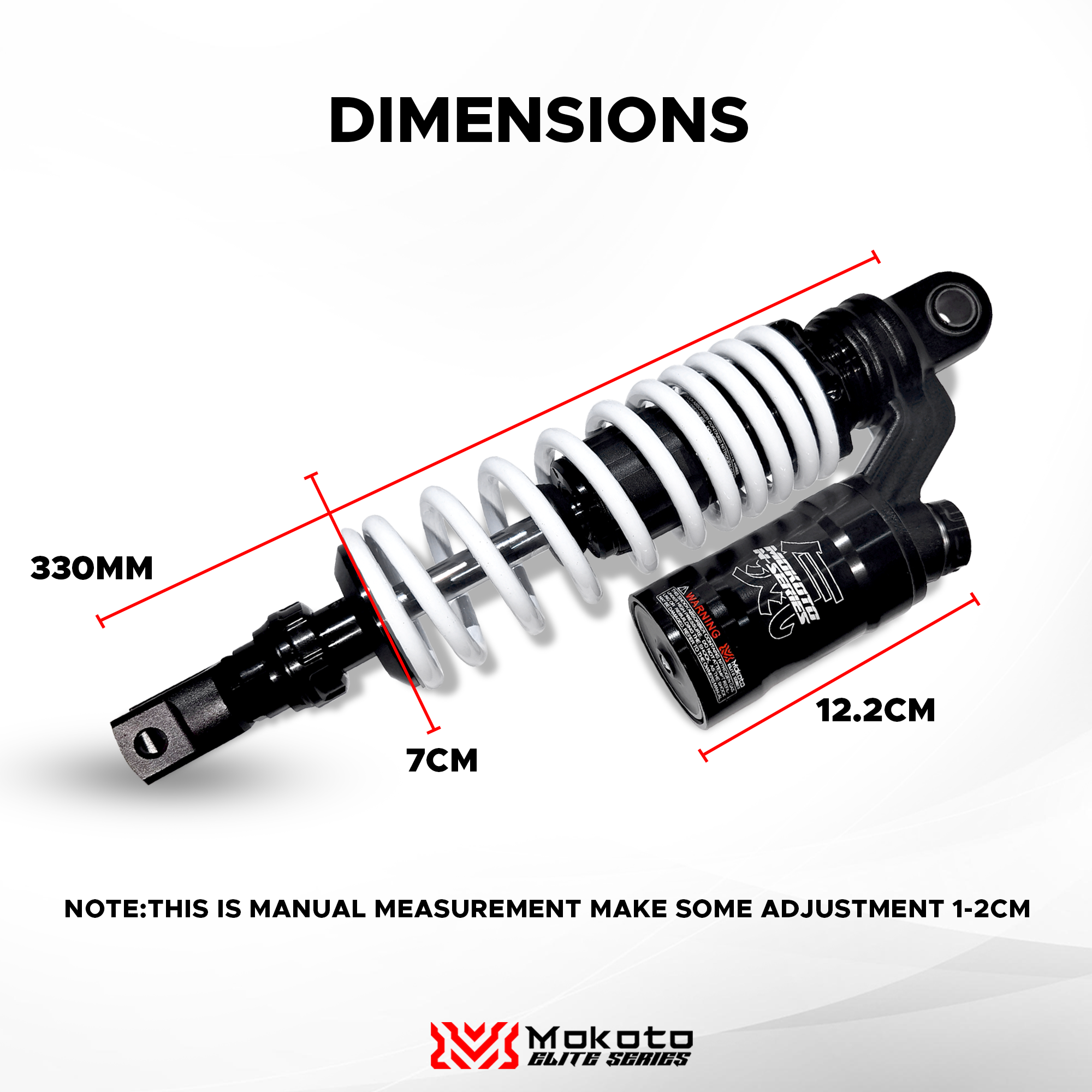 MOKOTO ELITE SERIES CLICK V3 CLICK V2 REAR SHOCK ABSORBER WITH