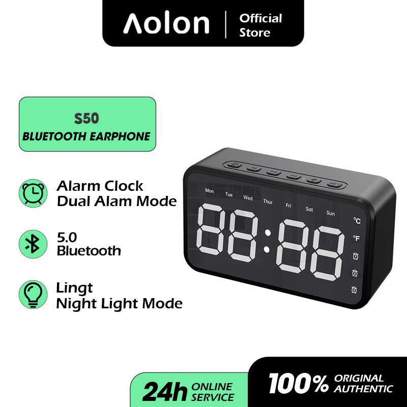 Aolon S50 Loa Bluetooth không dây sạc USB Bluetooth loa mini Loa không dây crack Led Loa siêu trầm xách tay MP3 âm thanh loa không dây cho điện thoại di động bluetooth chơi