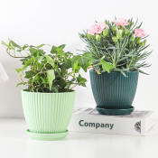 Lhk 1/6pcs New Upgraded Flower Vase/Table Flower Pot with Plate Flower Pot Garden Living Room Vase