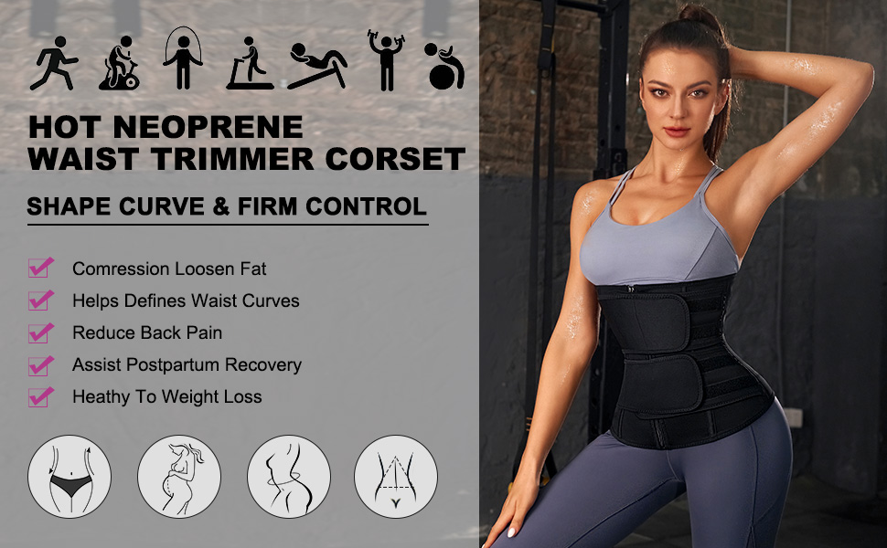 COMFY Waist Trainer Waist Trimmer Weight Loss Corset Trimmer Belt