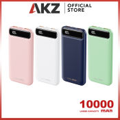 AKZ 10000mAh Slim Power Bank with LED Display, 2 USB Ports