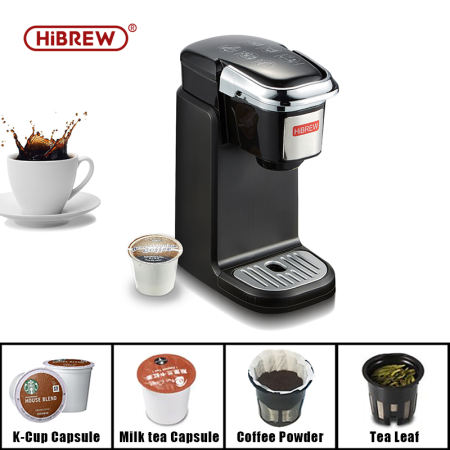 HiBREW Single-Serve Coffee Maker: Grounds, Tea, K-Cups Compatible