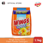 Wings Solve Floral Fresh Powder Detergent 1.1kg