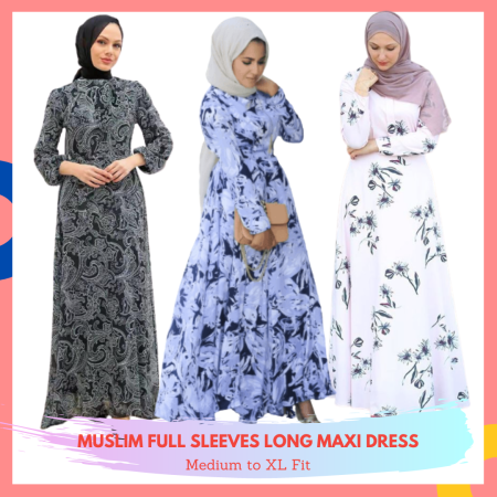 Muslim Full Sleeves Long Maxi Dress By MADEINPH