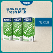 NESTLE Fresh Milk 1L Hi-Calcium - Pack of 3