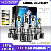 Novsight N73T Trichromatic LED Headlight Bulbs - 120W/Pair