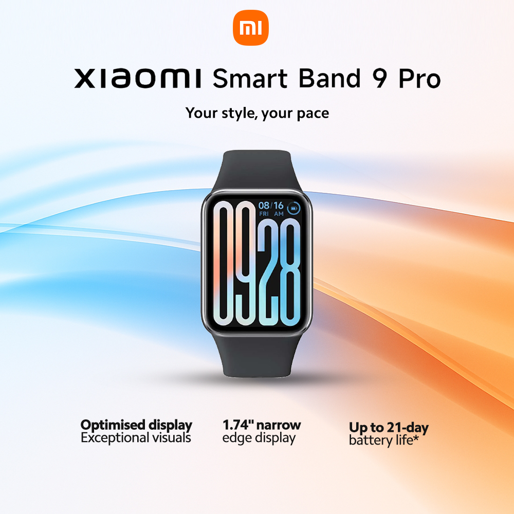 Xiaomi Smart Band 9 Pro 1.74 Narrow Display 5ATM Water Resistance 60Hz smooth viewing