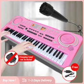 Children's Electronic Piano Keyboard Toy with Microphone, by 