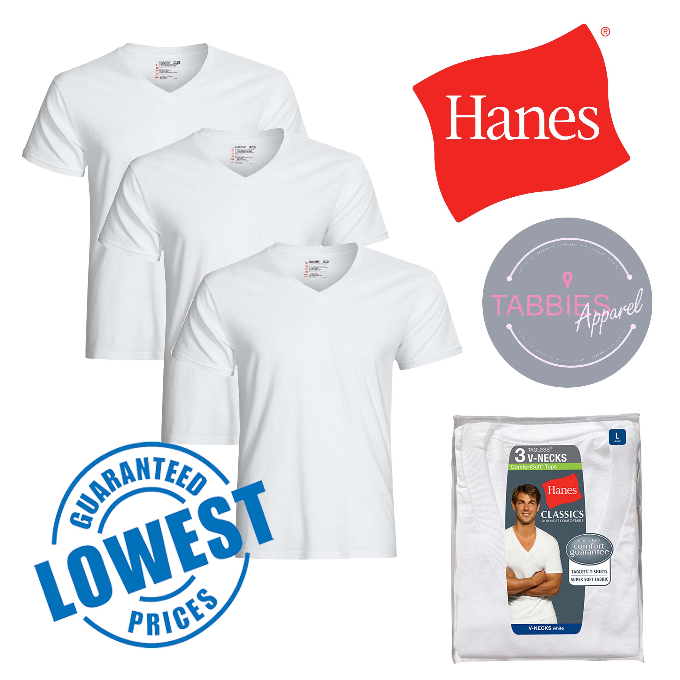 Hanes 3 Pcs Classics Crew Neck White T-Shirts | Lazada Ph