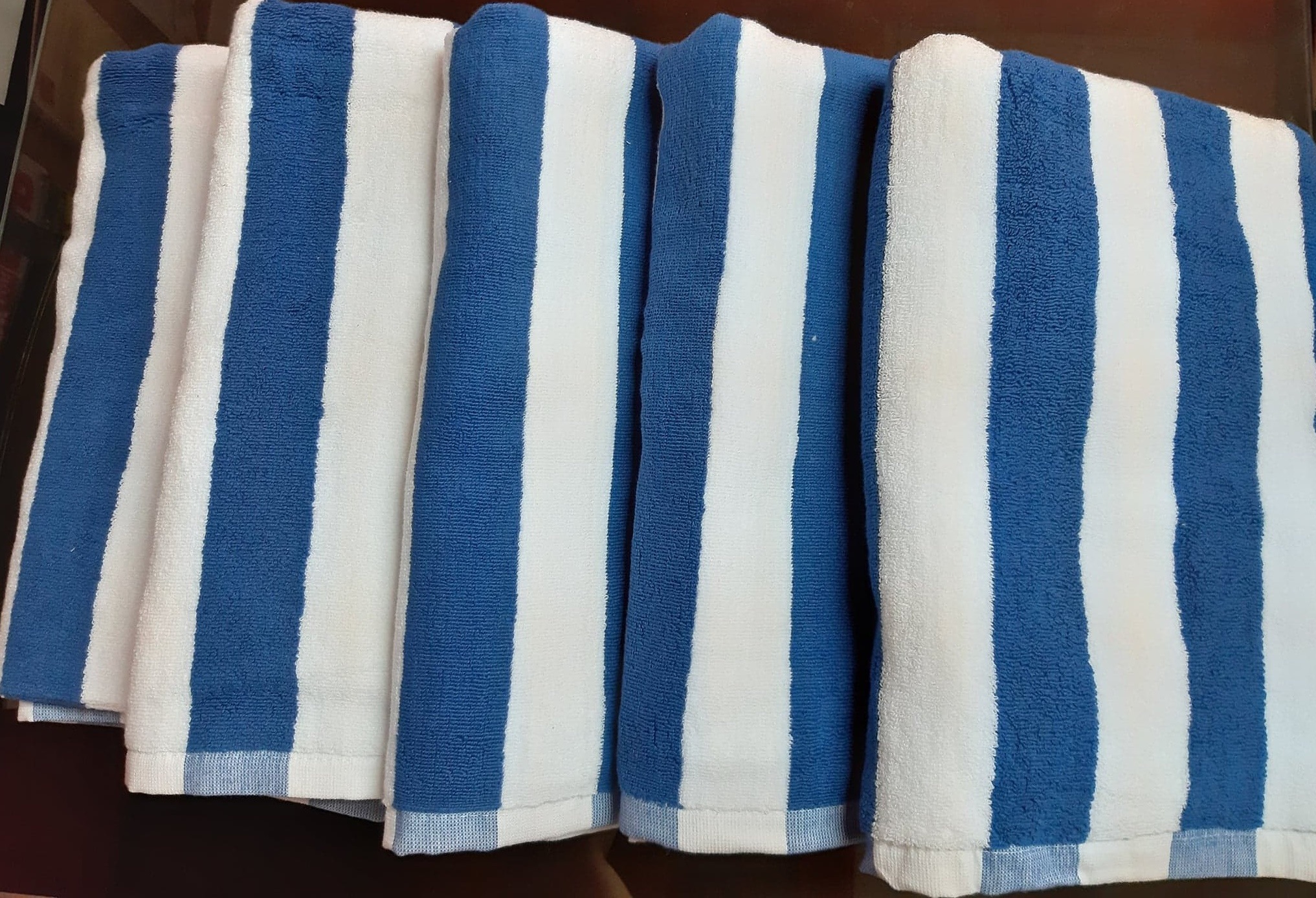 blue beach towel