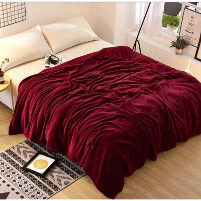 Blanket Plain Soft Warm Micro Plush Fleece Blanket 150*200cm (7)