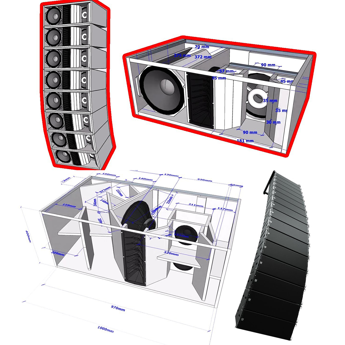 Martin Audio W8LM 1600W 3 Way Mini Line Array Enclosure Loudspeaker Sy 