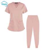 Fityle Womens Scrub Set for Healthcare Professionals